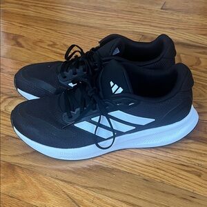 Adidas Men's Runfalcon Black and White Athletic Shoes 9.5